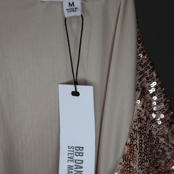 NWT BB Dakota Sequin Shift Dress MEDIUM - Picture 5 of 5